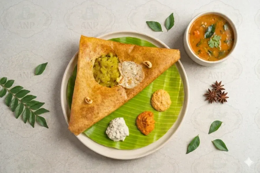 Garlic Butter Masala Dosa