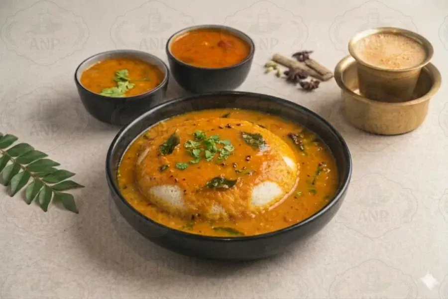 Sambar Thatte Idly