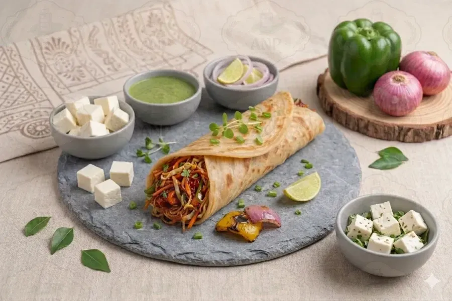 Schezwan Veg Roll